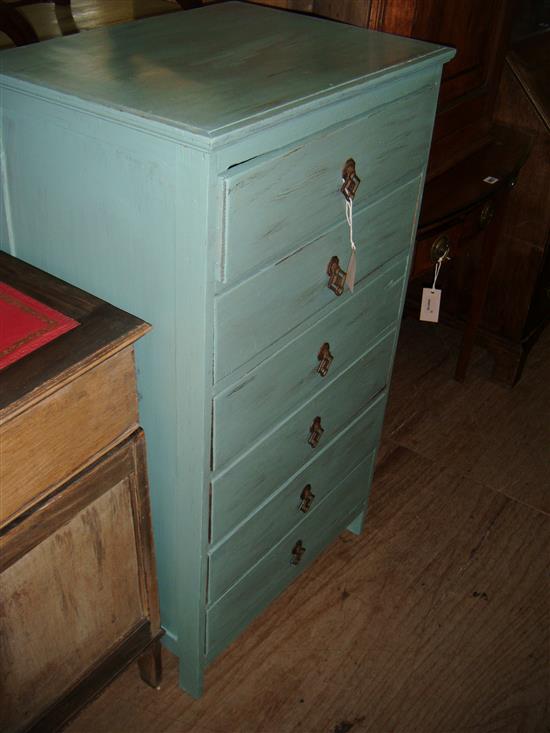 Painted chest of 6 drawers